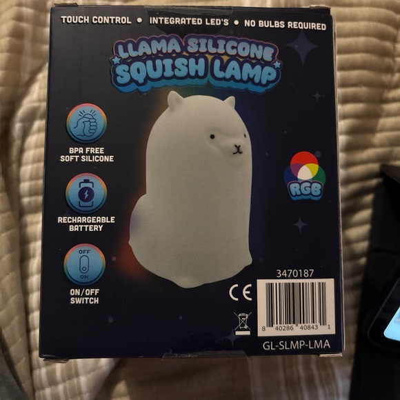 Squish Tap Light Rechargeable Nightlife Llama Silicone Multi color NWB - Picture 4 of 7